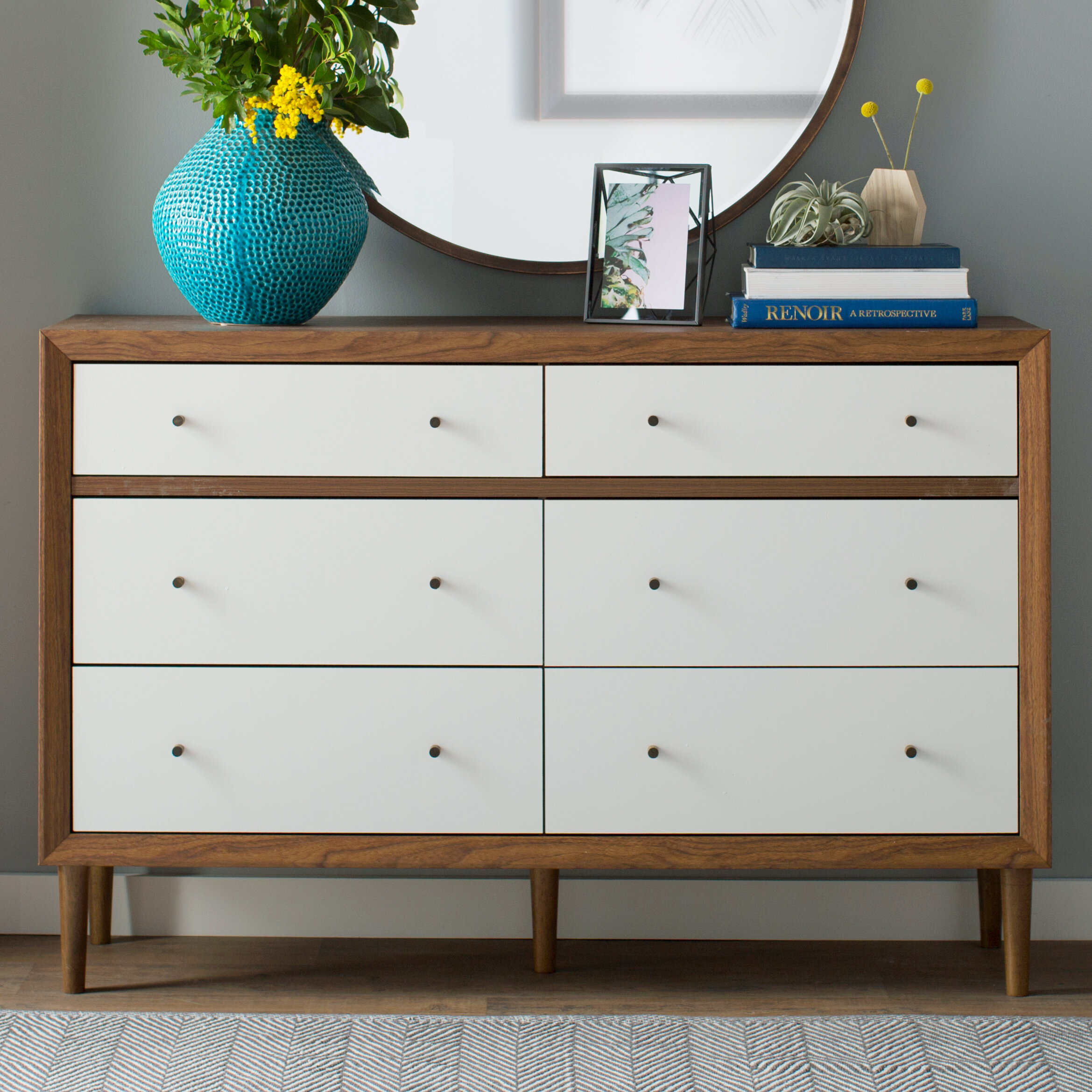 Adelia 6 Drawer Double Dresser Reviews Allmodern