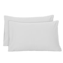 22"x32" Grey Solid 500TC 100%Cotton Oversize Pillow Case Queen Extra Large.