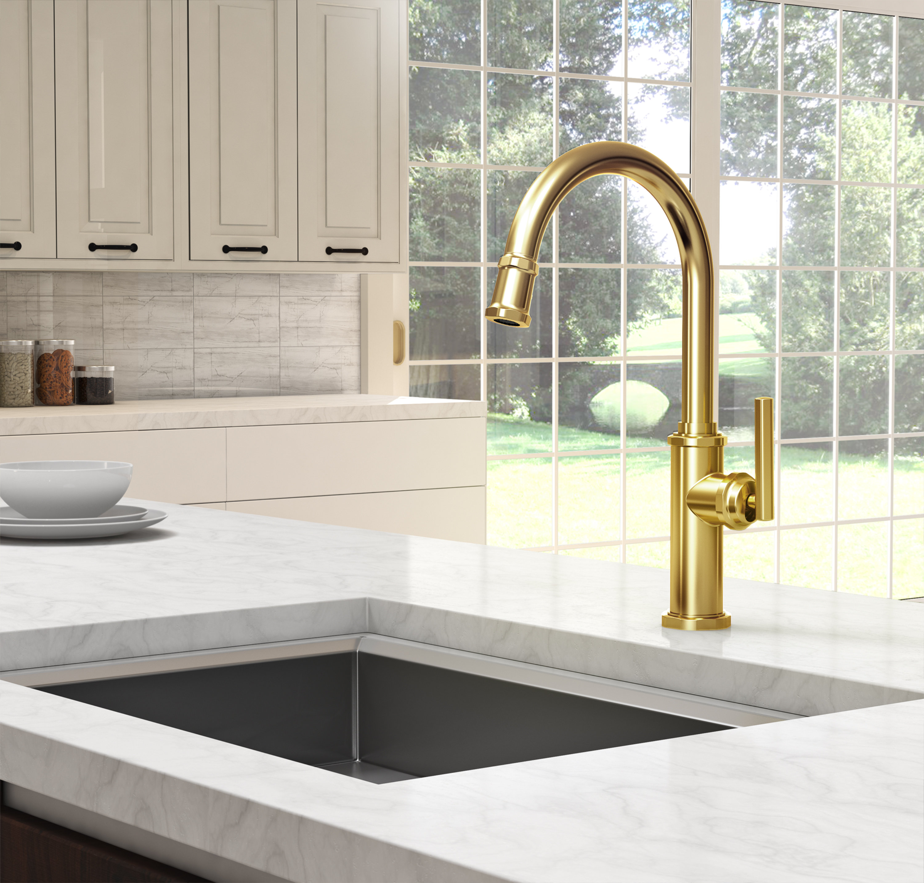 Newport Brass Heaney Pull Down Single Handle Kitchen Faucet Wayfair