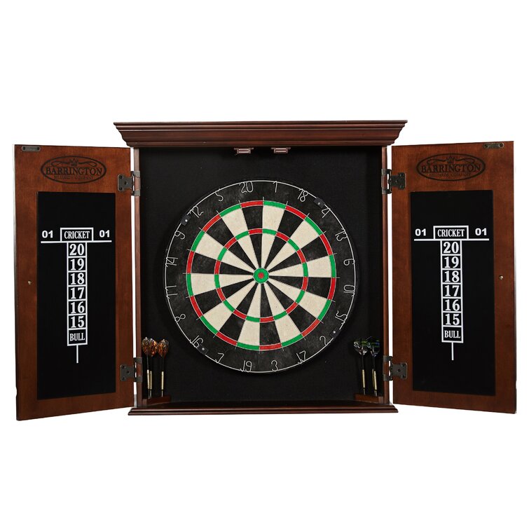 Dartboard Set with 3 Darts and Board Solid Game Room Home Office Bar Funny Play 