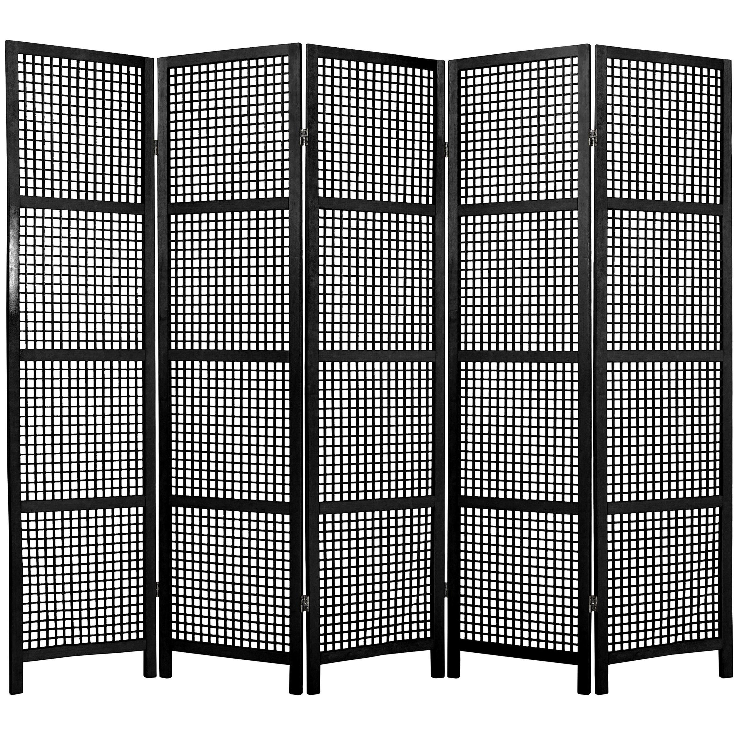 Bay Isle Home Stoehr 70'' W x 72'' H 5 Panel Solid Wood Folding Room