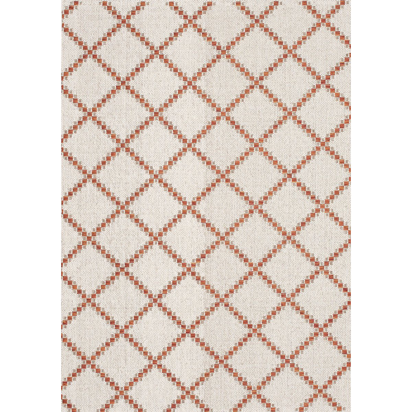 Foundry Select Finney Power Loom Cream Brown Indoor Outdoor Use Rug Wayfair