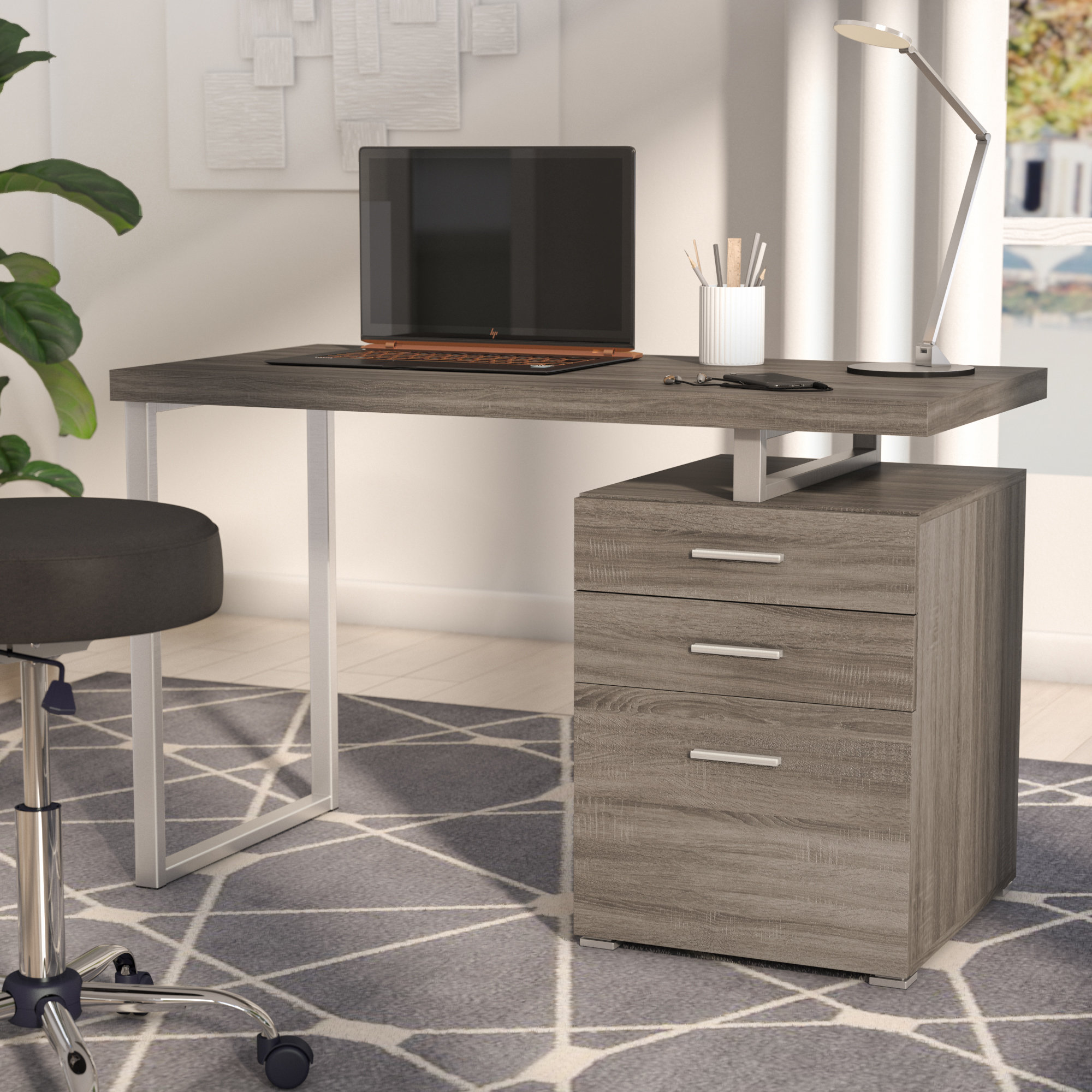 Gray Desks You Ll Love In 2021 Wayfair