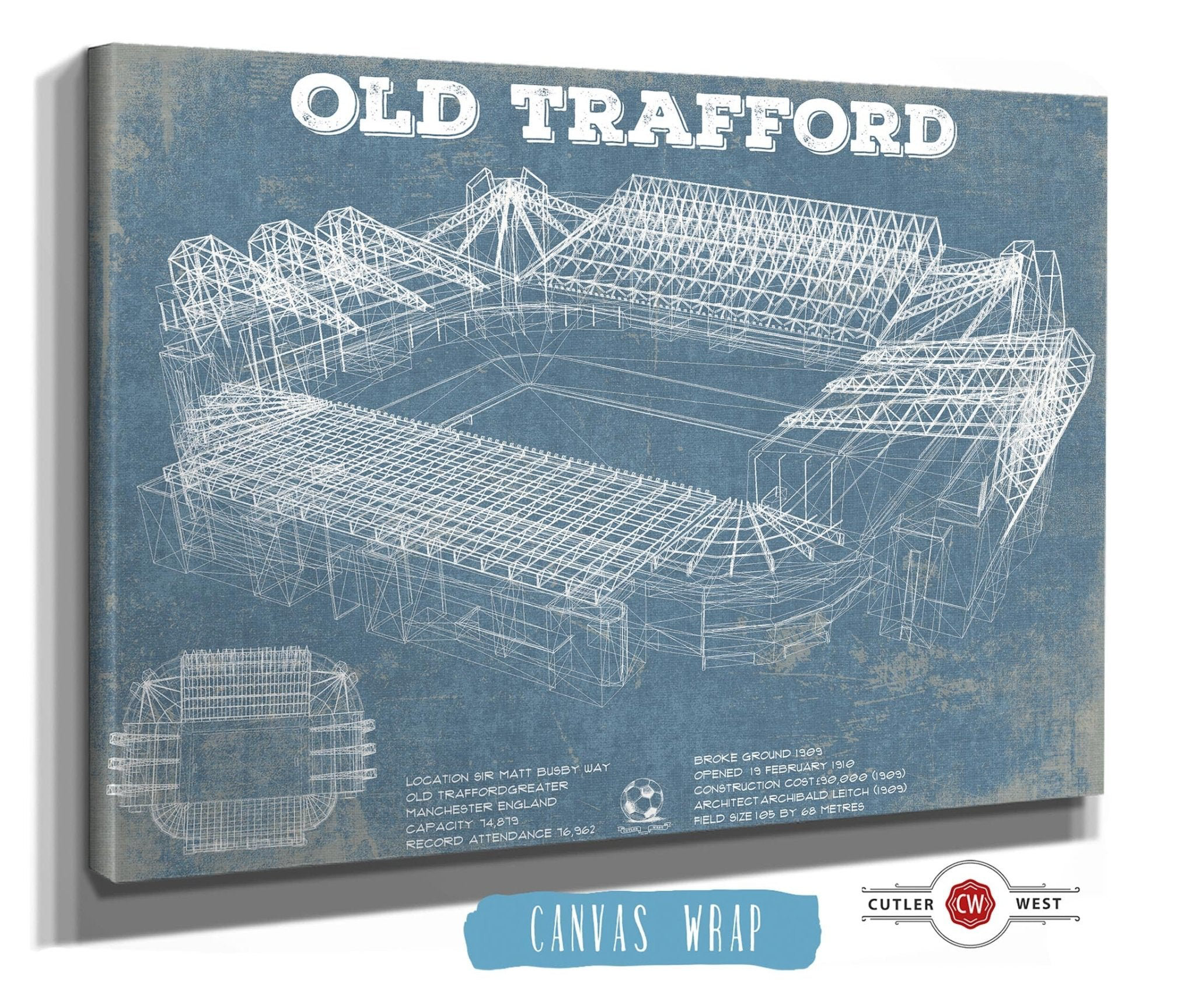 Cutler West Manchester United F.C. Old Trafford Stadium Blueprint