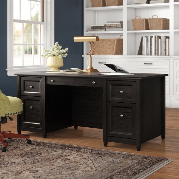 lamantia 3 drawer computer desk with hutch