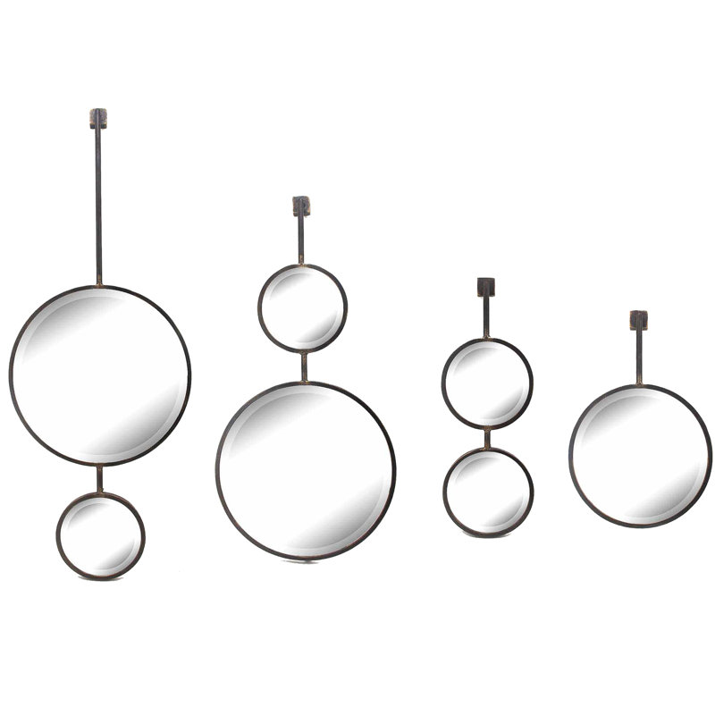 Wrought Studio 4 Piece Monroe Street Hanging Circle Mirror Set