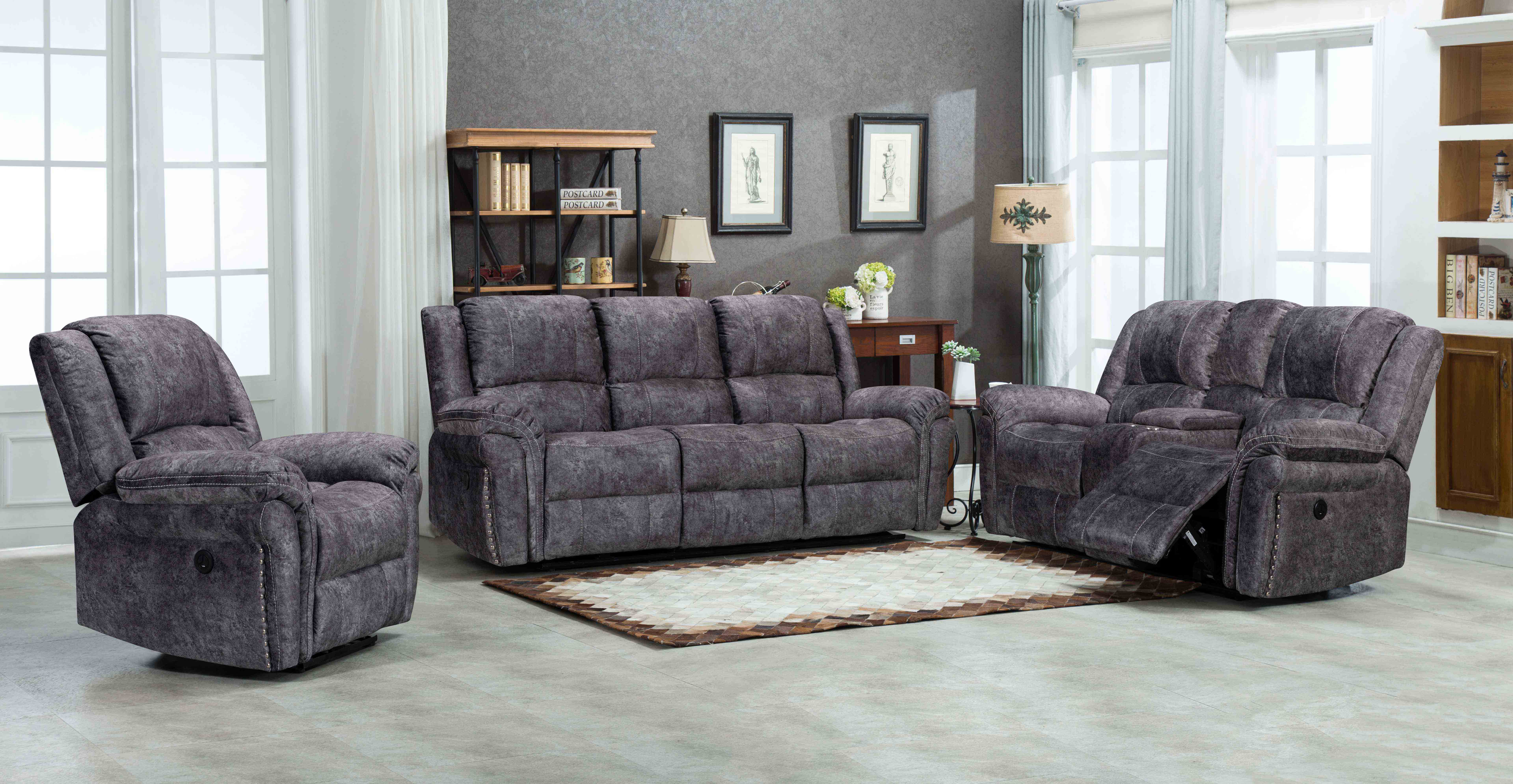 living room sets with two recliners