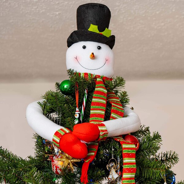 Details about   Christmas Tree Top Topper Cover Snowman Xmas Ornaments Hugger Holiday Home Decor 