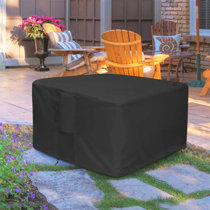 Heavy Duty Fabric PVC Coating 32”Lx32”Wx24”H Gas Fire Pit Cover Waterproof 