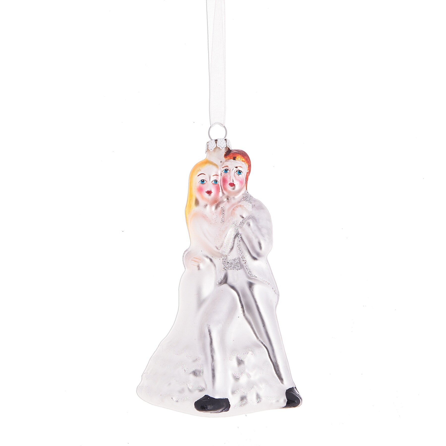 bride groom christmas ornament