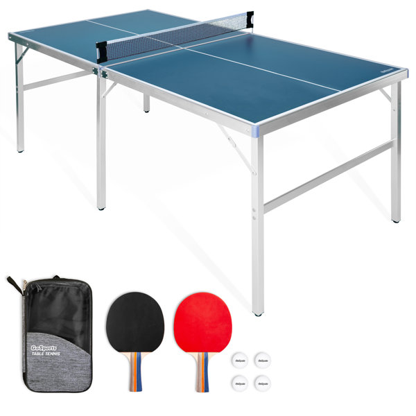 Sports Club Home Portable Ping Pong Set Ping Pong Table Net for Kids Adults Indoor Outdoor Game Fits School Office Anywhere sisn Table Tennis Set 