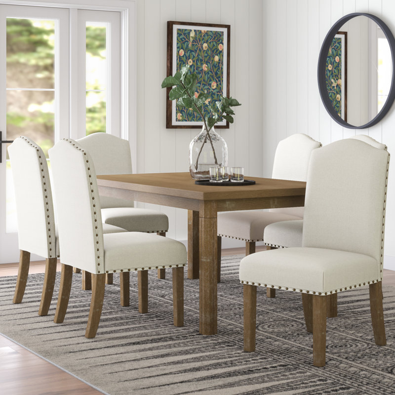Mistana Eleanor 7 Piece Solid Wood Dining Set Wayfair