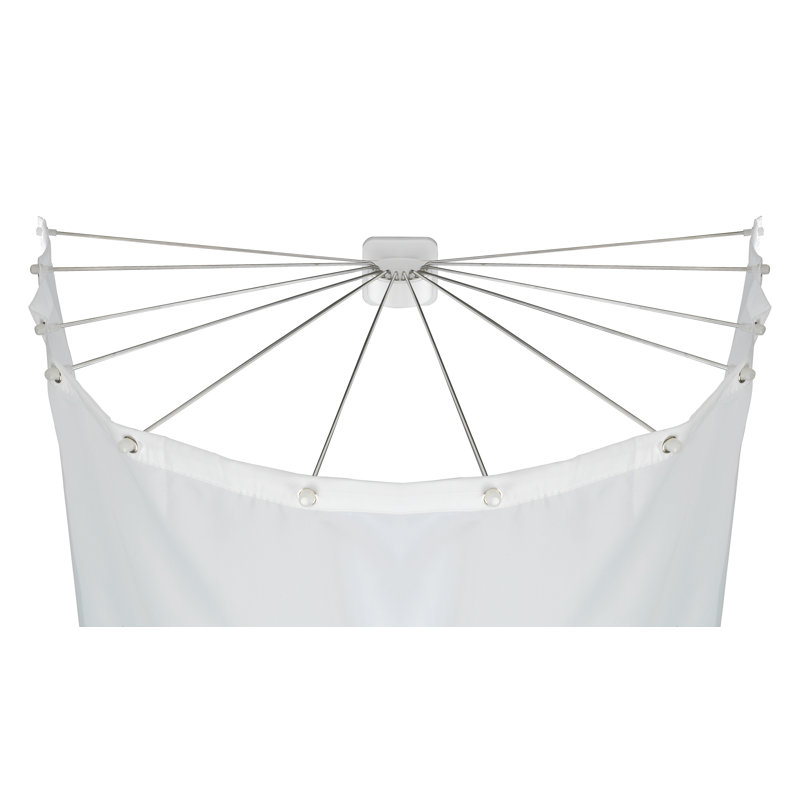 Wenko 96cm U Shaped Fixed Shower Curtain Rod Wayfair Co Uk