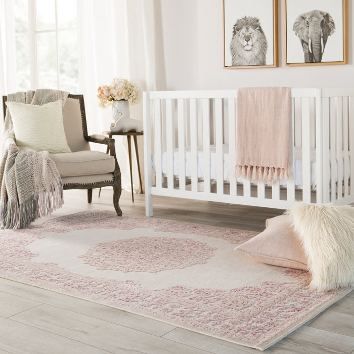 Fontanne Pink White Area Rug Fontanne Pink White Area Rug