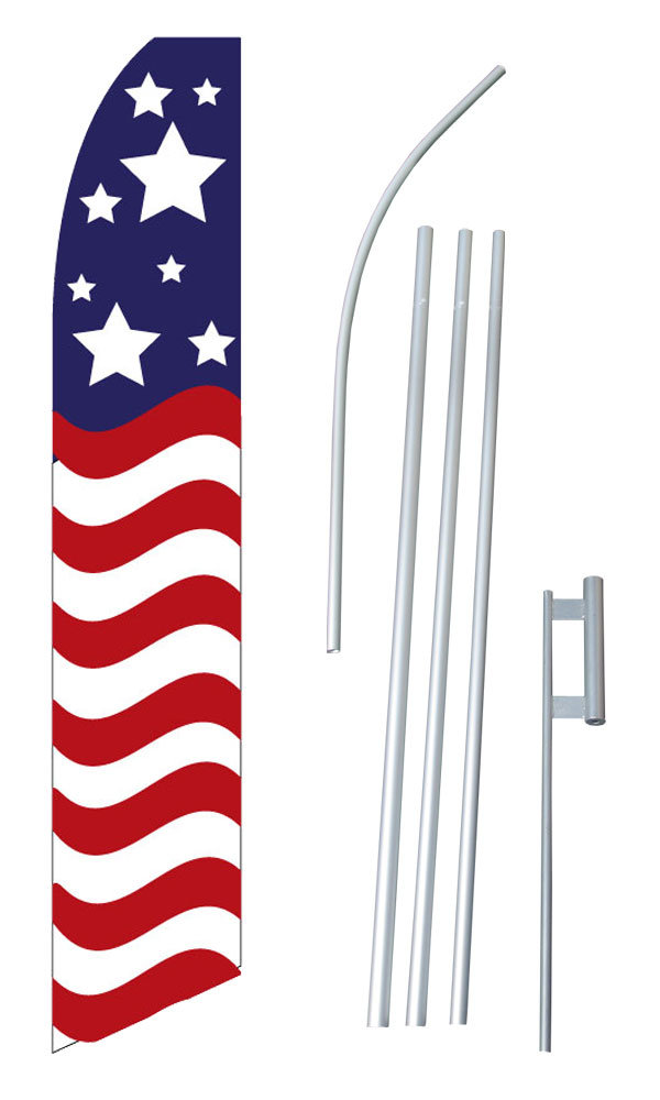 Neoplex Stars And Stripes Polyester 180 X 30 In Flag Set Wayfair
