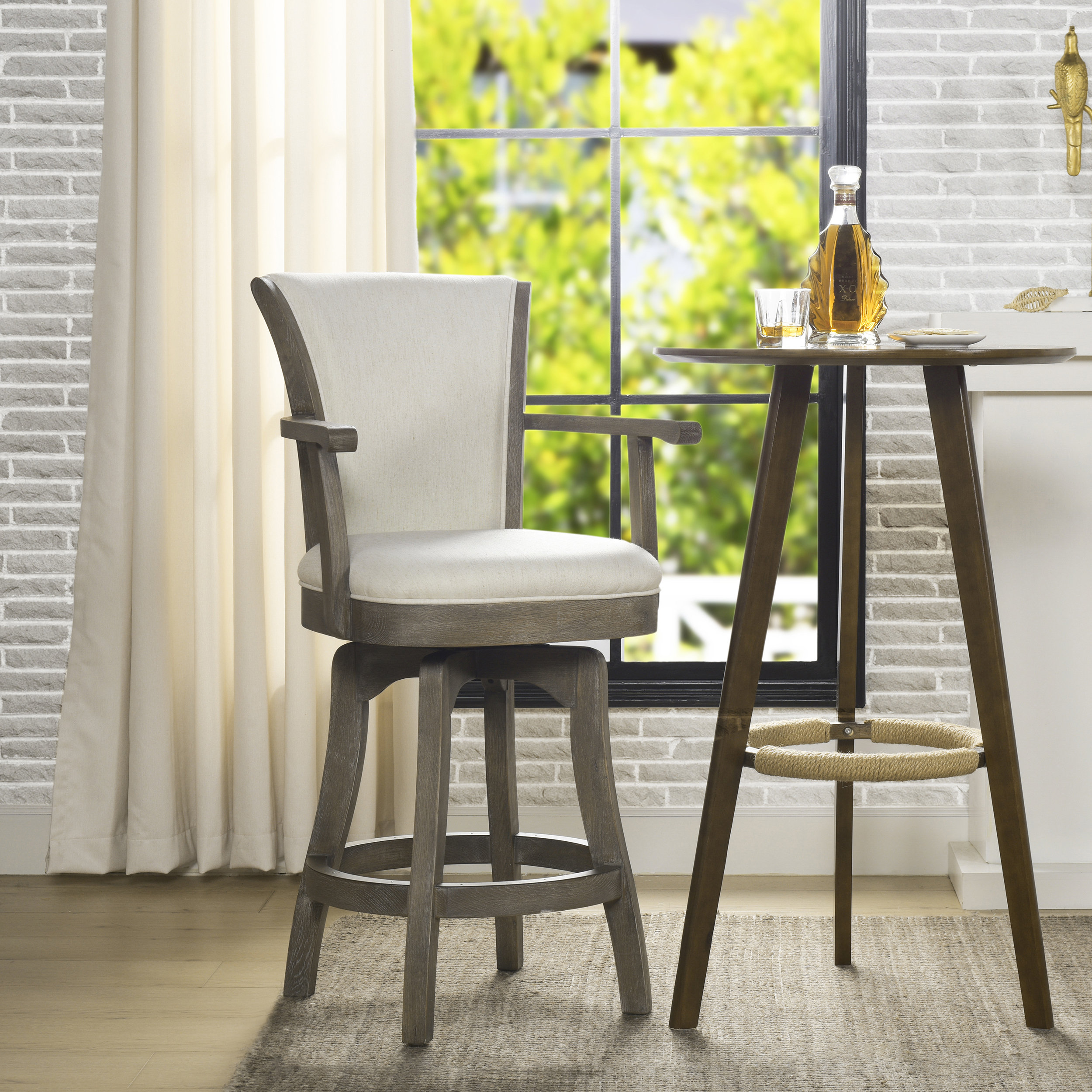 Gracie Oaks Ranks Swivel Counter & Bar Stool & Reviews Wayfair