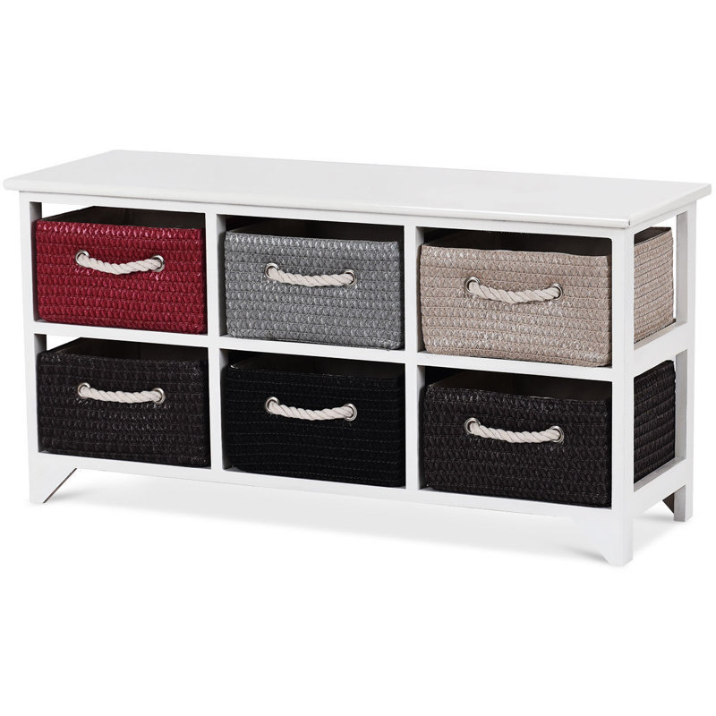Breakwater Bay Maplesville Wicker Basket 6 Drawer Accent Chest