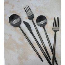 Mirror Finished Food-Grade Stainless Steel Cutlery Set for 8 NETANY Black Flatware Set 48 Pcs Black Silverware Set Tableware Eating Utensils Dishwasher Safe 