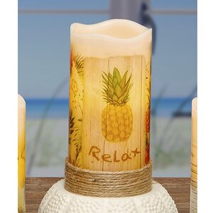 LED Real Wax Relax Unscented Flamless Candle