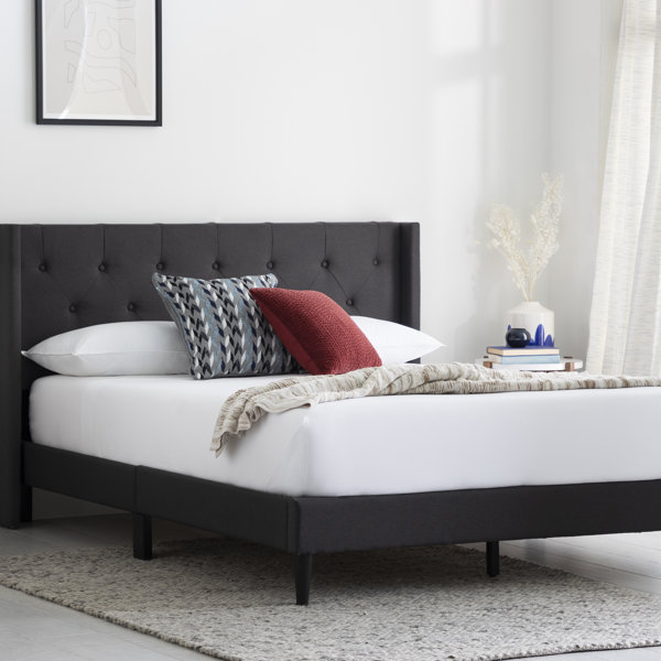platform bed with built in nightstands wayfair