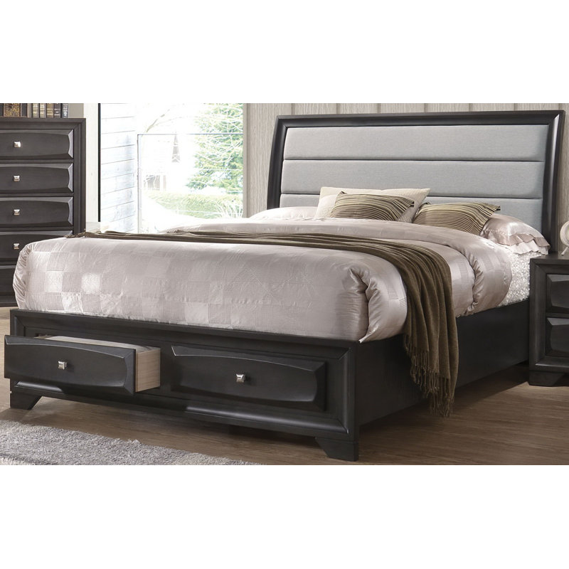 Ebern Designs Damarion Upholstered Storage Sleigh Bed Wayfair