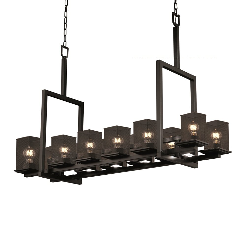 17 Stories Noel 17 Light Shaded Modern Linear Chandelier Wayfair