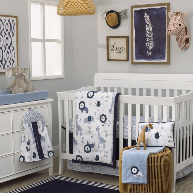 Isabelle Max Amery Mosaic Animals 8 Piece Crib Bedding Set