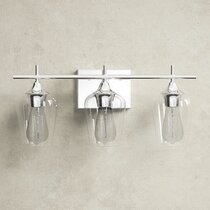 rustic chrome vanity light