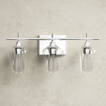 Brushed chrome bathroom light fixtures Clearance