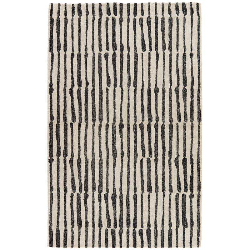 Nikki Chu Saville Geometric Handmade White Area Rug Wayfair