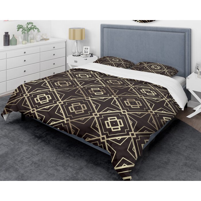 East Urban Home Art Deco Mid Century Duvet Cover Set Wayfair Ca