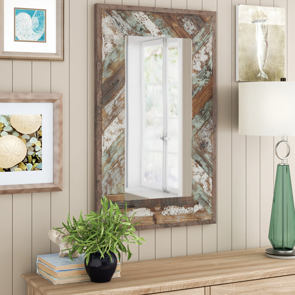 Distressed Wood Frame Mirror Wayfair