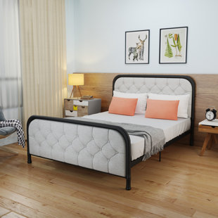 Go to store & view more images Levasseur Industrial Queen Upholstered Platform Bed by House of Hampton
