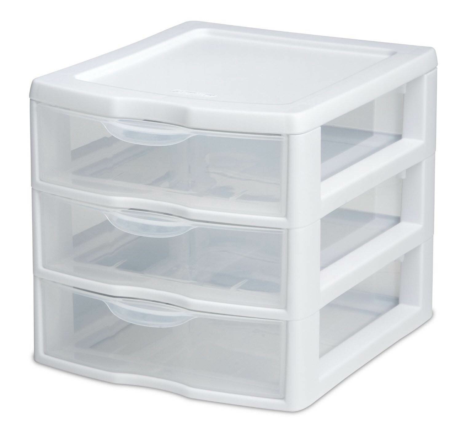 sterilite storage drawers white