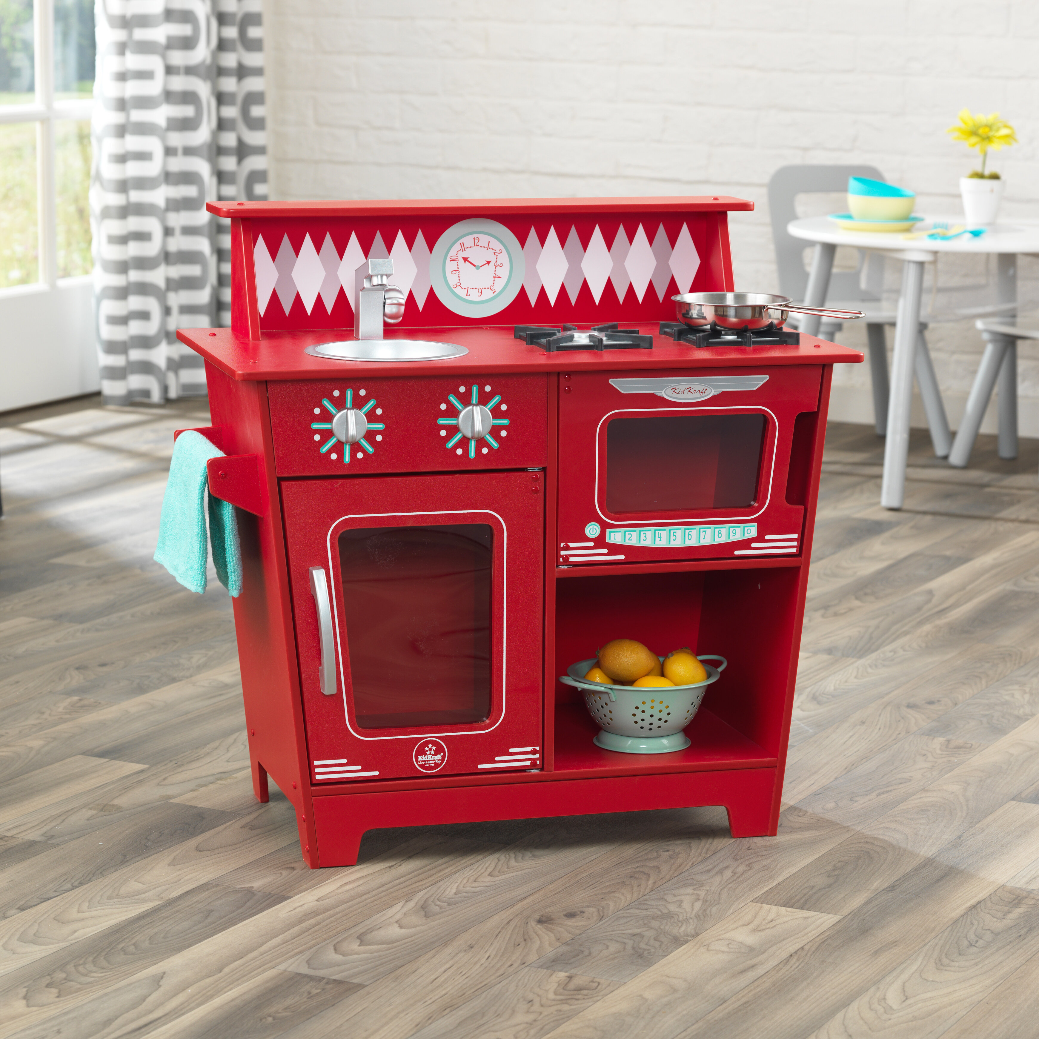 kidkraft play kitchen red