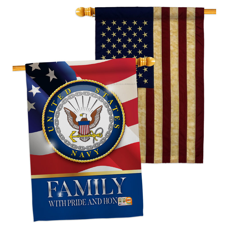 Breeze Decor 2 Piece Us Armed Forces Family Honor Impressions Decorative 2 Sided Polyester 40 X 28 In House Flag Set Wayfair