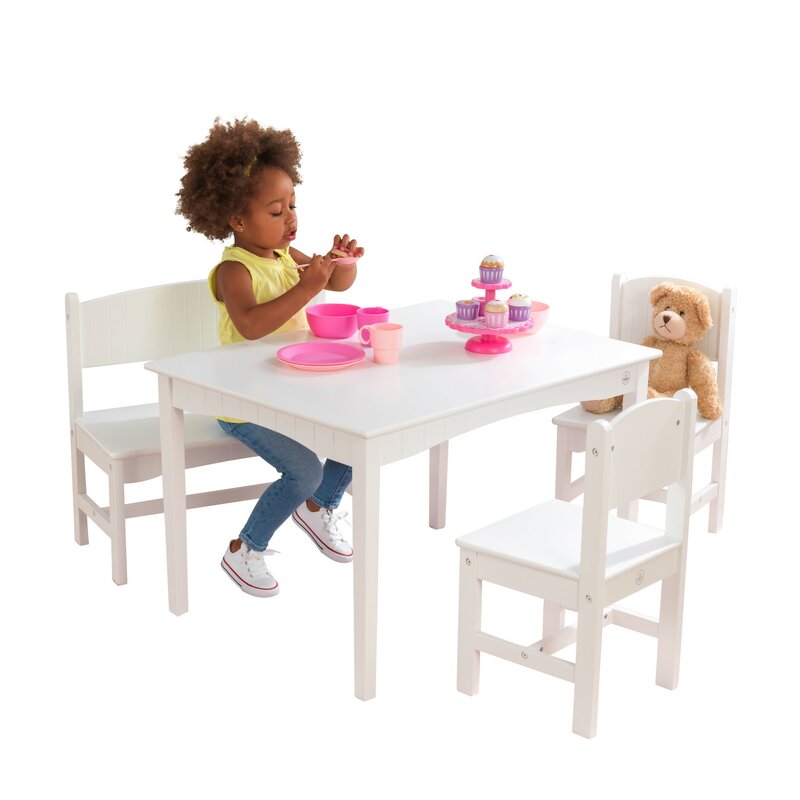 nantucket kids 4 piece table and chair set