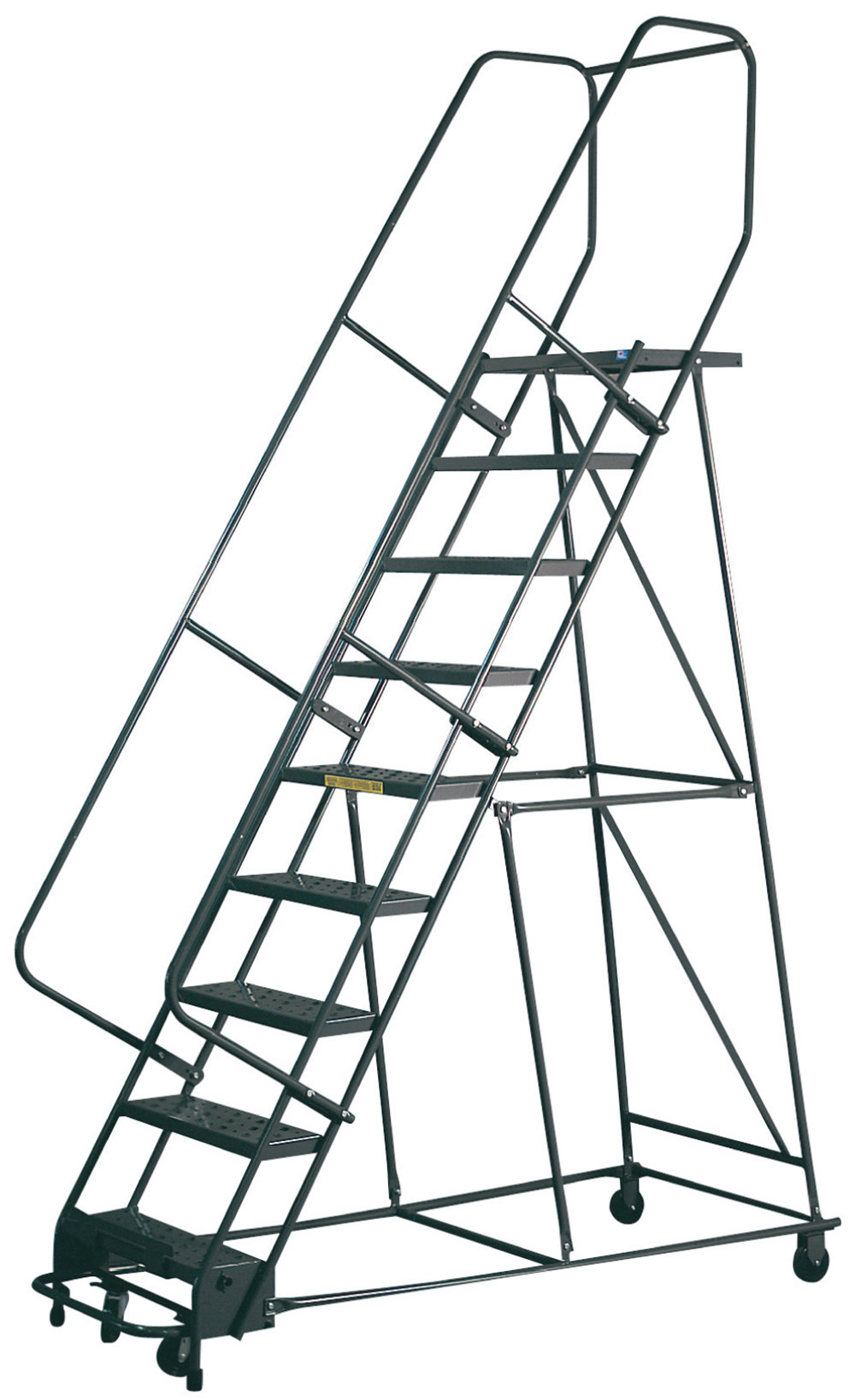 Spg Gillis 9 5 Ft Steel Rolling Ladder With 300 Lb Load Capacity Wayfair