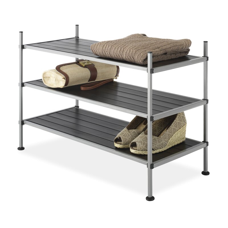 Rebrilliant 3 Tier 9 Pairs Shoe Rack Reviews Wayfair