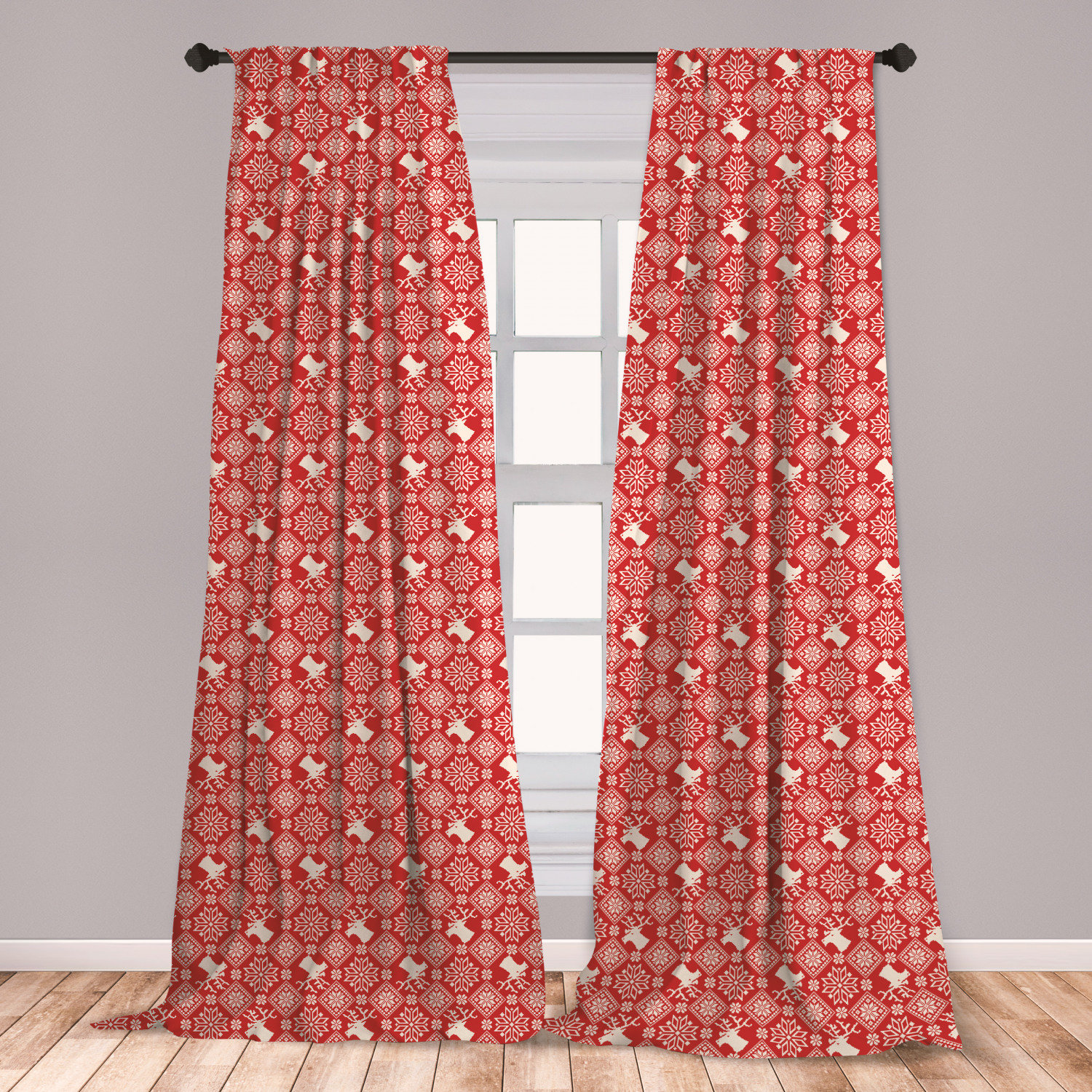 East Urban Home Ambesonne Nordic Curtains Traditional Northern