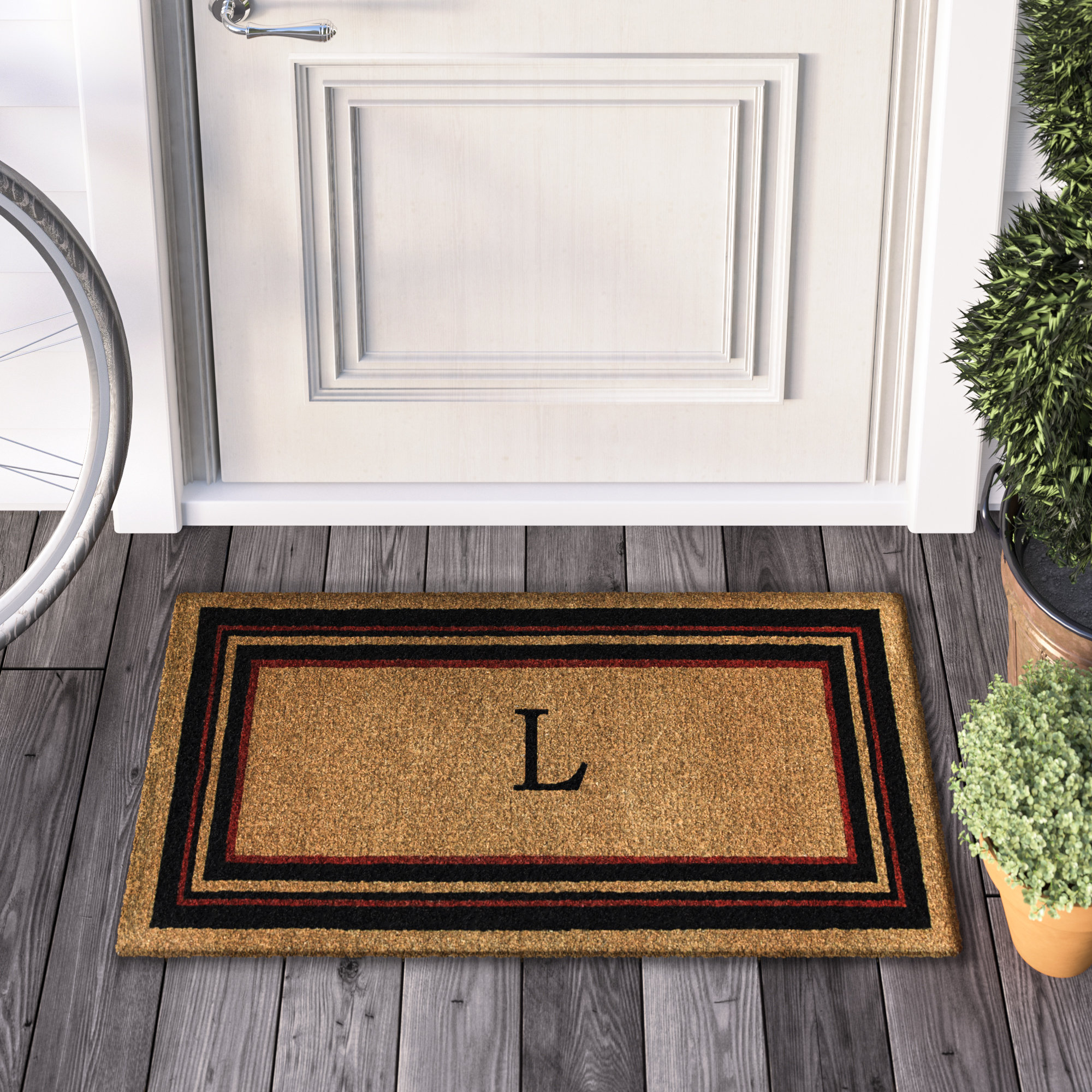 HUGS IDEA Sand Beach Doormat Low Profile Welcome Starfish Mat Indoor Rug for Kitchen Living Room Bedroom