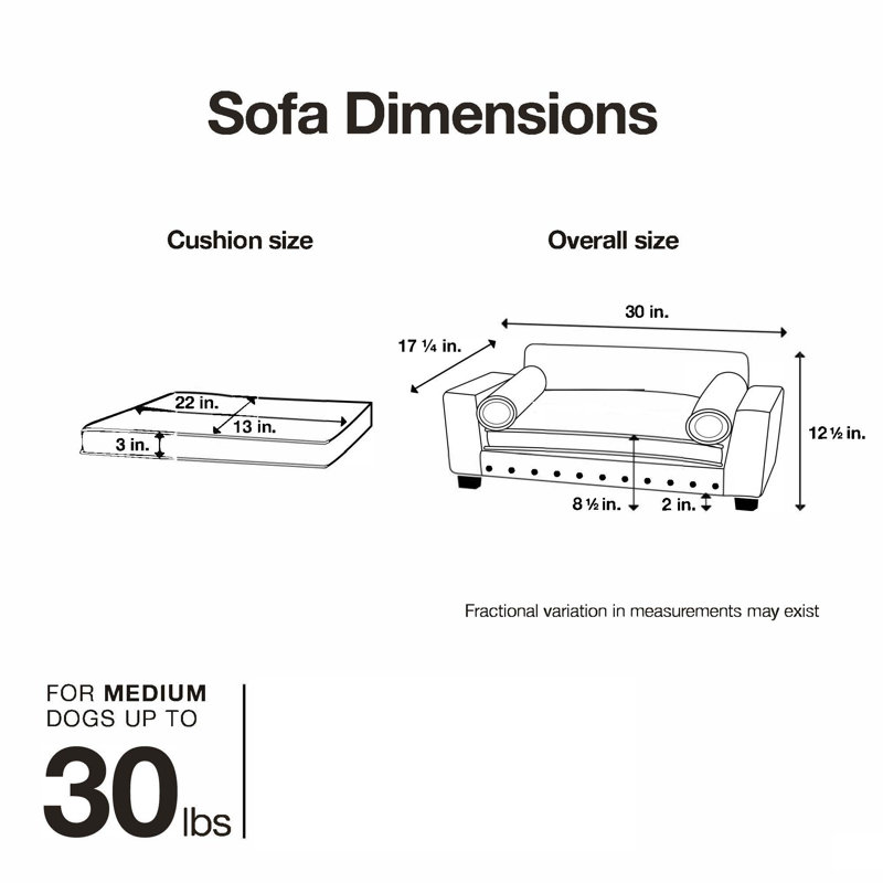 corrine dog sofa with cushion