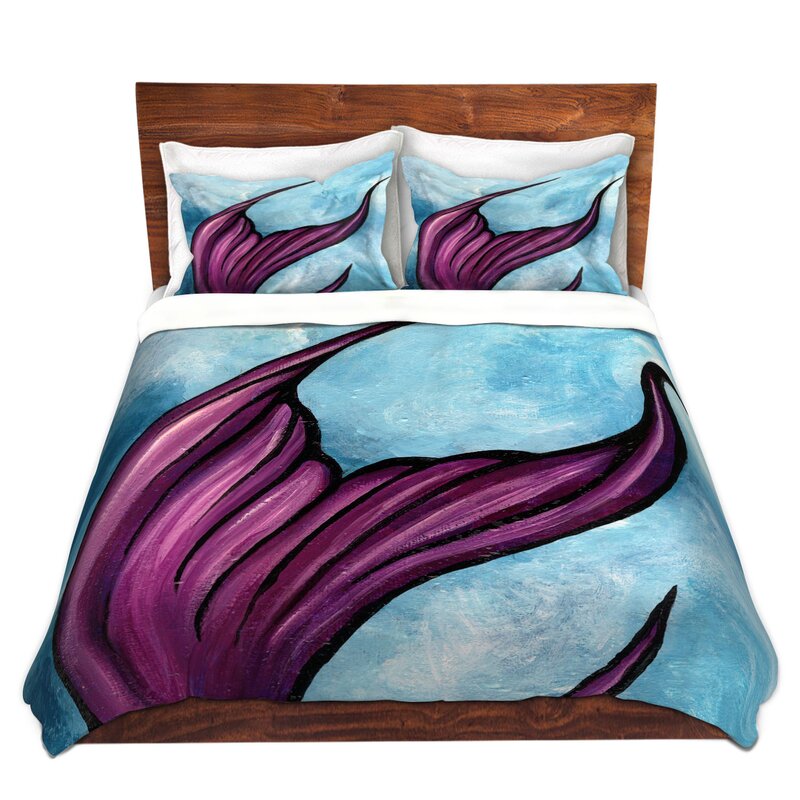 Zoomie Kids Fazeley Anne Marie Cheung Purple Tail Microfiber Duvet