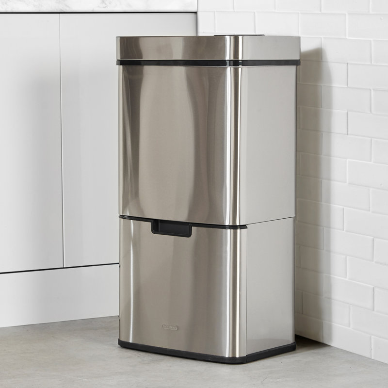Vonhaus Stainless Steel 72 Litre Motion Sensor Recycling Bin