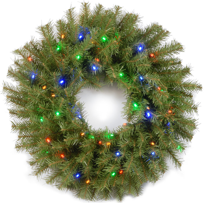 24 Pre Lit Lighted Wreath With 50 Battery Operated Led Changing 24 Pre Lit Lighted Wreath With 50