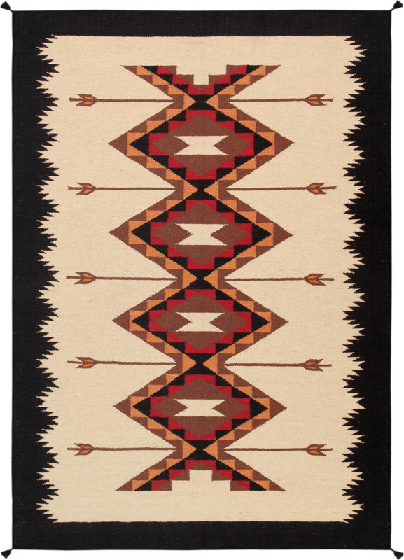 Kilim Hand-Woven Wool Natural Area Rug #kilim #navajo #rug