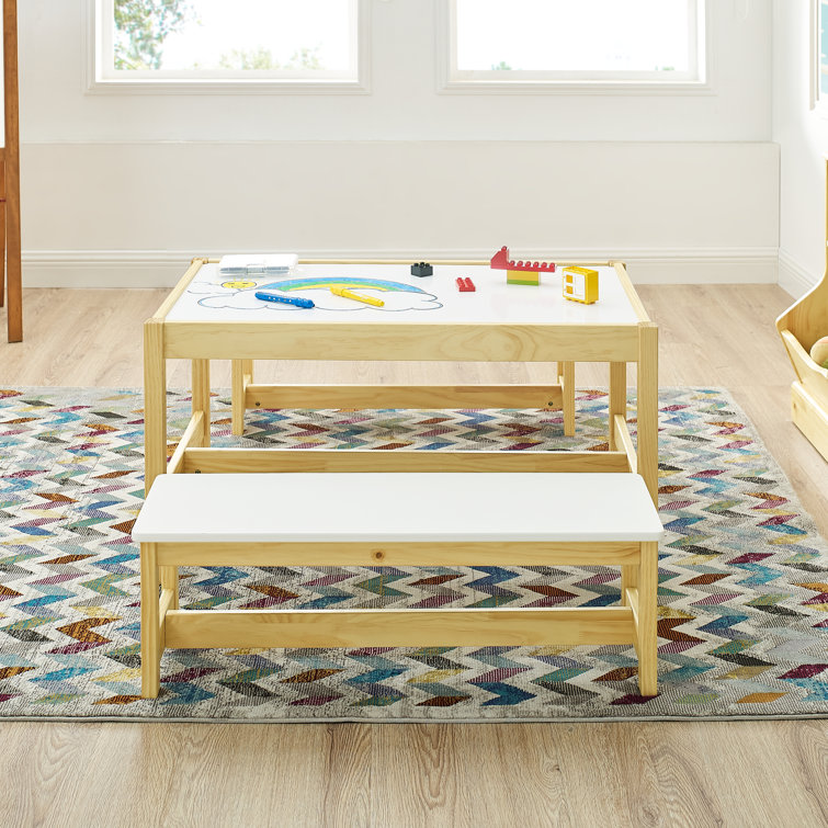 kids table and bench set