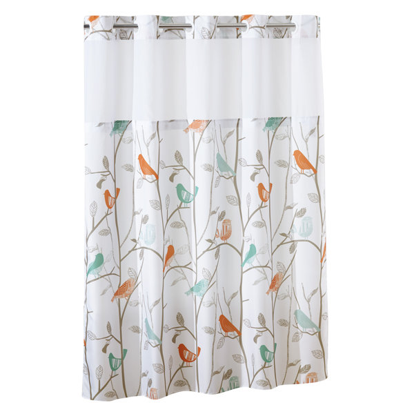 Hookless Shower Curtain Scandiary With Peva Liner Multi Colored Reviews Wayfair