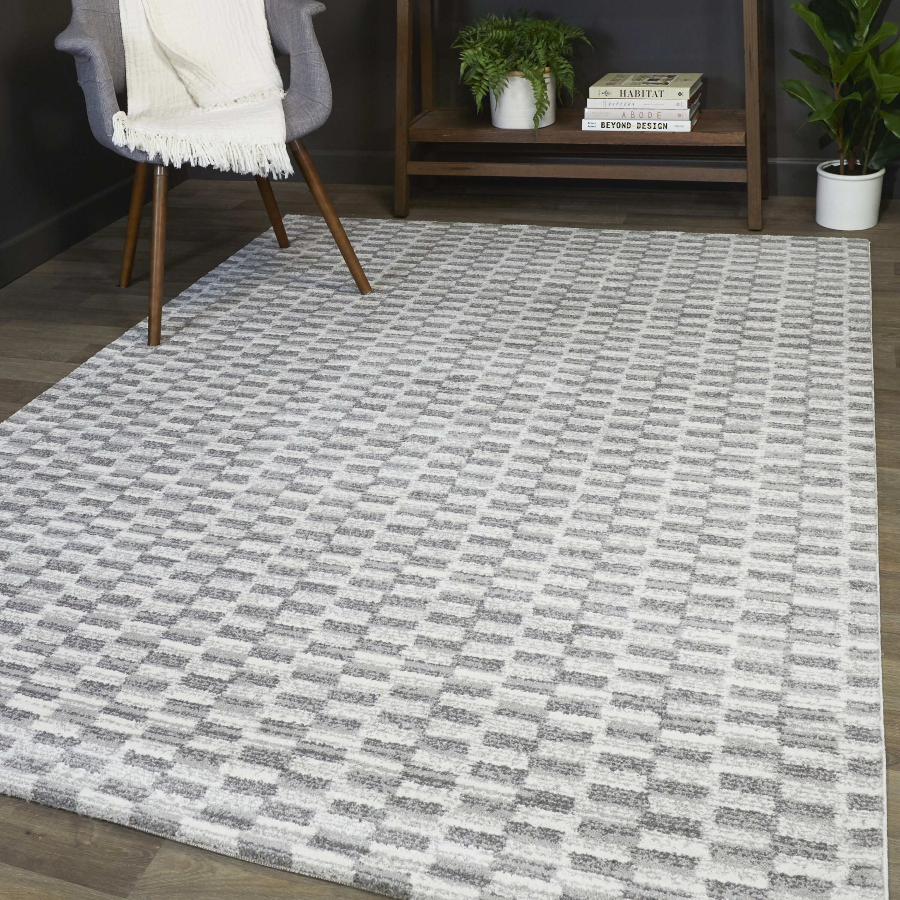 Latitude Run® Geometric Gray Area Rug Wayfair
