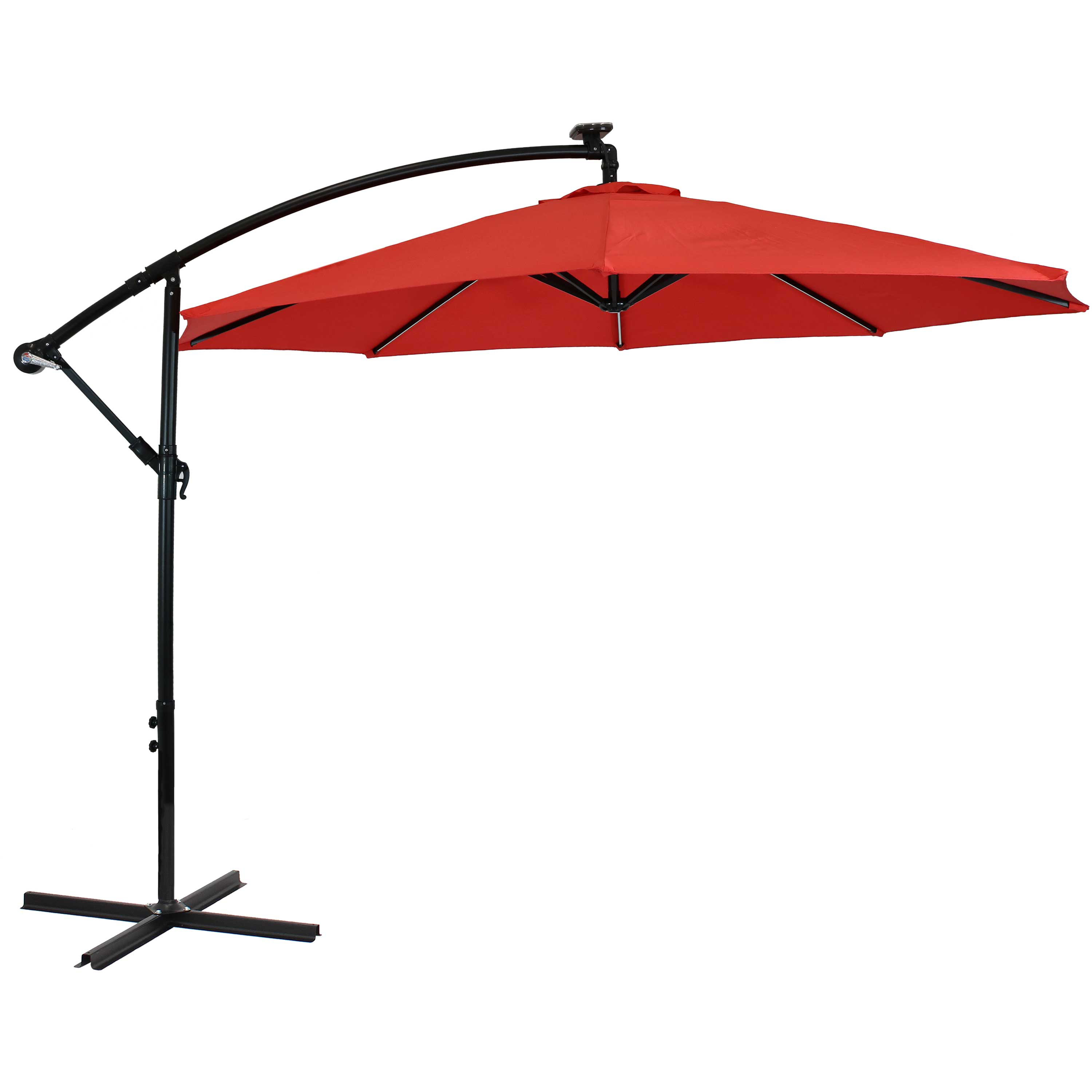 Arlmont & Co. Byron 127'' Lighted Cantilever Umbrella & Reviews Wayfair